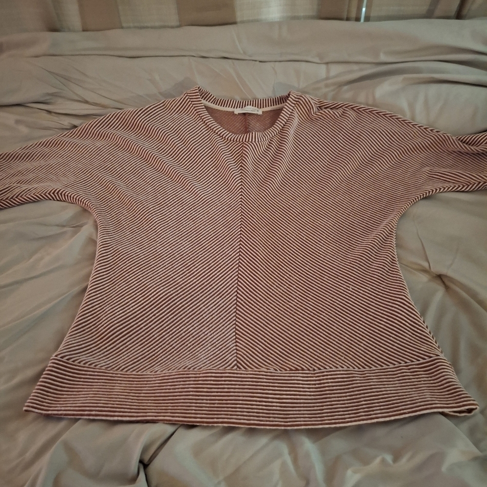 Exclusive One Women's Striped Short Sleeve Top - Picture 3 of 7